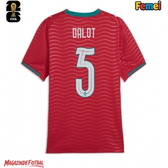 Portugalia Diogo Dalot #5 Echipament de Fotbal Replică Mondial 2026 Femei Acasa